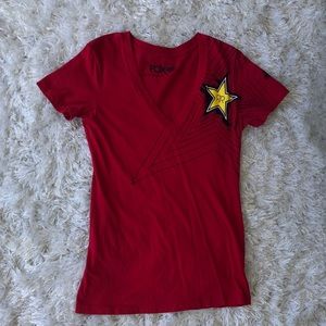 Fox red v-neck shirt